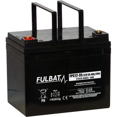 Batterie scooter de mobilité Fulbat FPC12-35 12V 35.4Ah AGM
