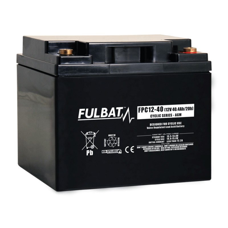Mobility scooter battery Fulbat FPC12-40 12V 40.8Ah AGM
