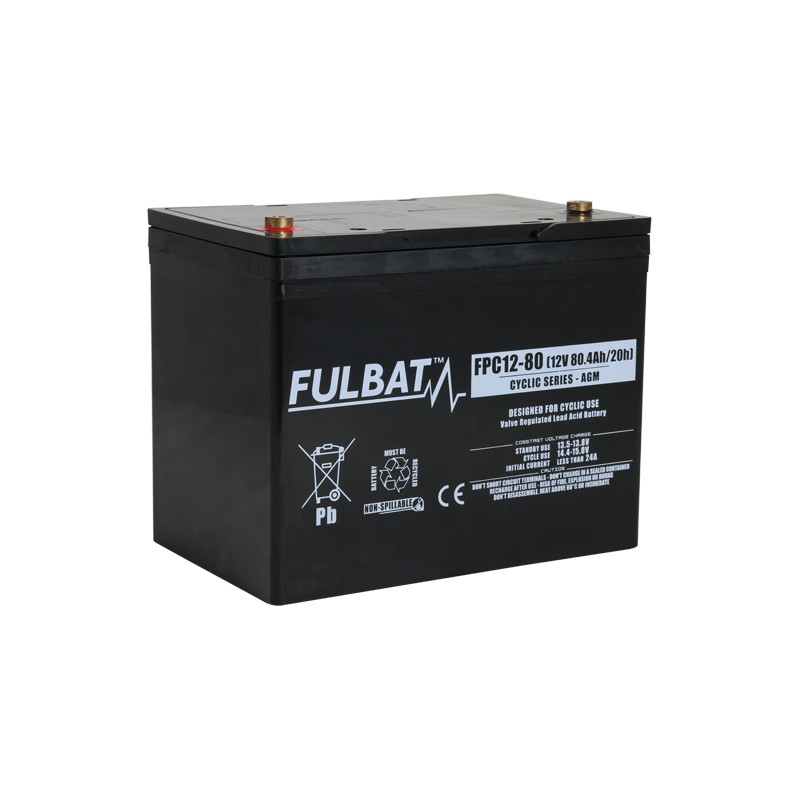 Mobility scooter battery Fulbat FPC12-80 12V 80.4Ah AGM
