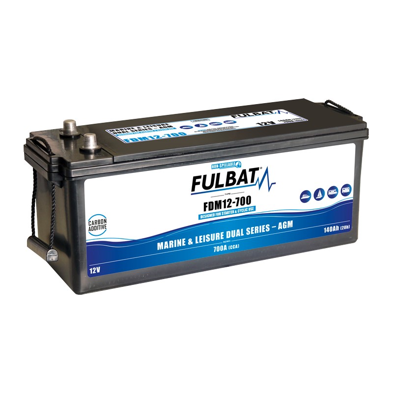 Batteria nautica Fulbat FDM12-700 12V 140Ah 700A AGM CARBON