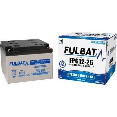 Mobility scooter battery Fulbat FPG12-26 12V 26Ah GEL