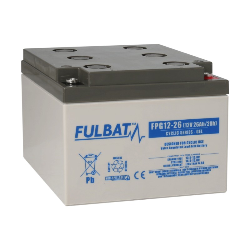 Batteria per scooter di mobilità Fulbat FPG12-26 12V 26Ah GEL – immagine 2