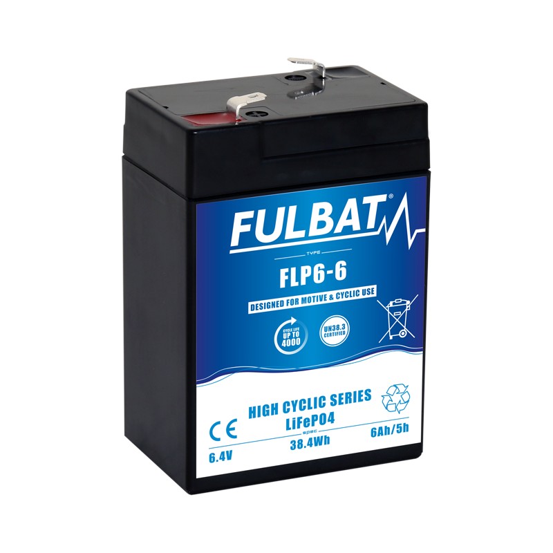 Batería de scooter de movilidad Fulbat FLP6-6 6.4V 5.4Ah LiFePo4