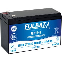Mobility scooter battery Fulbat FLP12-9 12.8V 9Ah LiFePo4