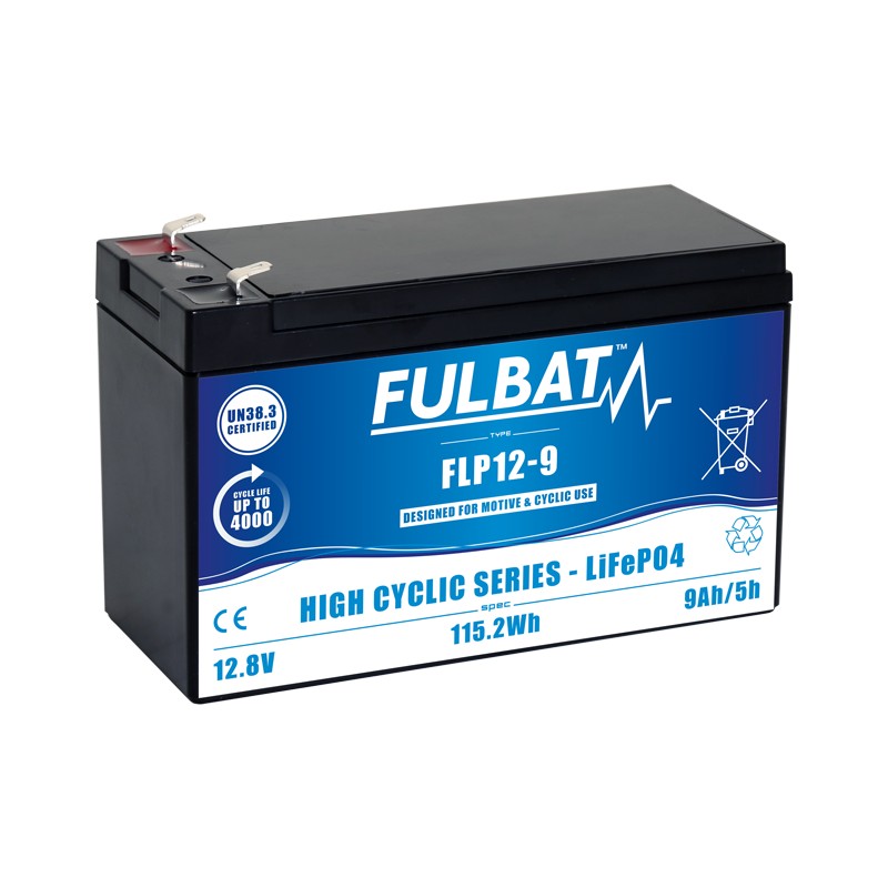 Batterie für Mobilitätsscooter Fulbat FLP12-9 12.8V 9Ah LiFePo4