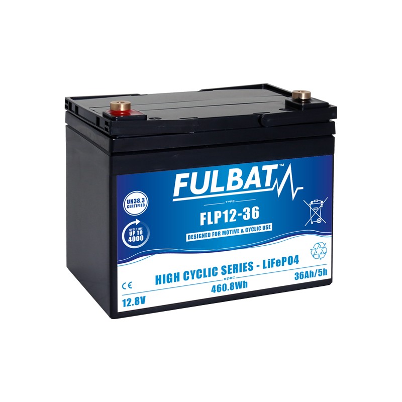Bateria de scooter de mobilidade Fulbat FLP12-36 12.8V 36Ah LiFePO4