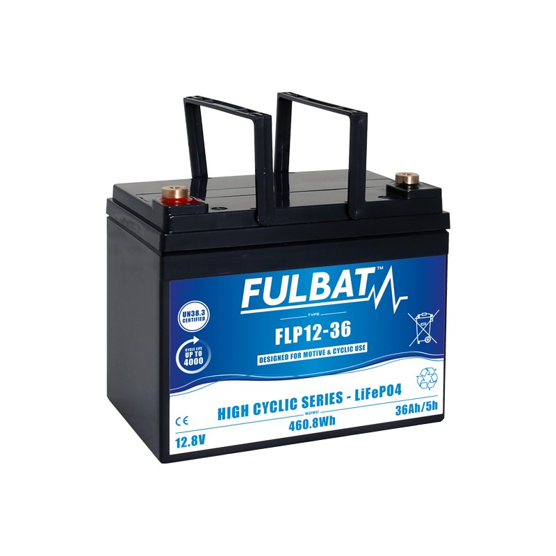 Bateria de scooter de mobilidade Fulbat FLP12-36 12.8V 36Ah LiFePO4