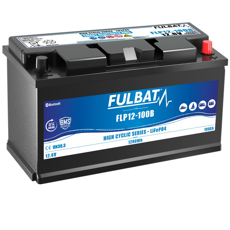 Bateria de scooter de mobilidade Fulbat FLP12-100B 12.8V 100Ah LiFePO4