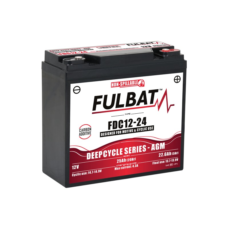 Traction battery Fulbat FDC12-24 AGM 12V 22.6Ah AGM