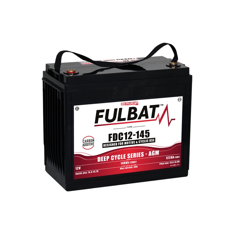Bateria de tração Fulbat FDC12-145 AGM 12V 122Ah AGM