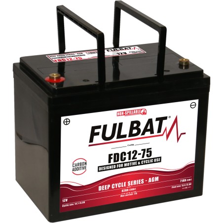 Traction battery Fulbat FDC12-75 AGM 12V 75Ah AGM | baterias.com