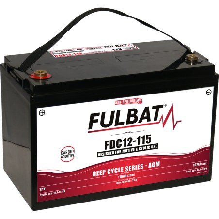 Batterie de traction Fulbat FDC12-115 AGM 12V 107Ah AGM