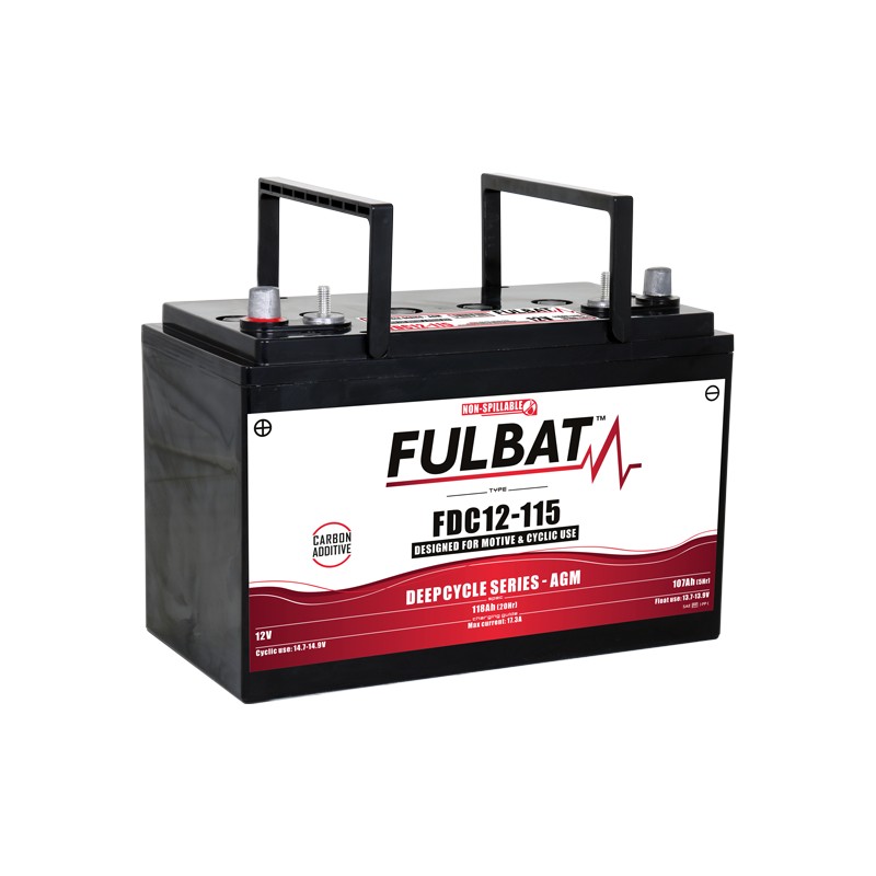 Batterie de traction Fulbat FDC12-115 AGM 12V 107Ah AGM