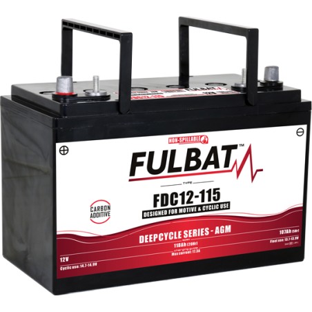 Batterie de traction Fulbat FDC12-115 AGM 12V 107Ah AGM
