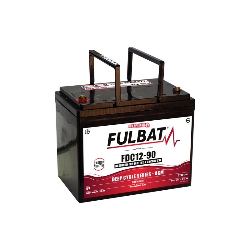 Batterie de traction Fulbat FDC12-90 AGM 12V 77Ah AGM