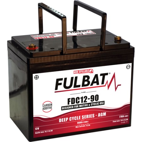 Batterie de traction Fulbat FDC12-90 AGM 12V 77Ah AGM