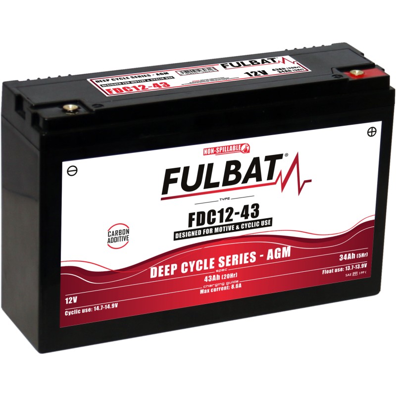 Batteria a trazione Fulbat FDC12-43 AGM 12V 34Ah AGM