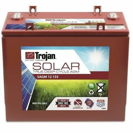 Batería Trojan SAGM 12 135 135Ah 12V Solar Agm  -  1700 Ciclos 50% Dod TROJAN - 1