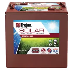 Battery Trojan SAGM 06 220 220Ah 6V Solar Agm  -  1700 Ciclos 50% Dod TROJAN - 1
