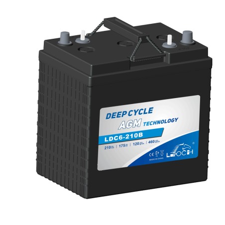 Golf cart battery Leoch LDC6-210B 6V 210Ah AGM | baterias.com