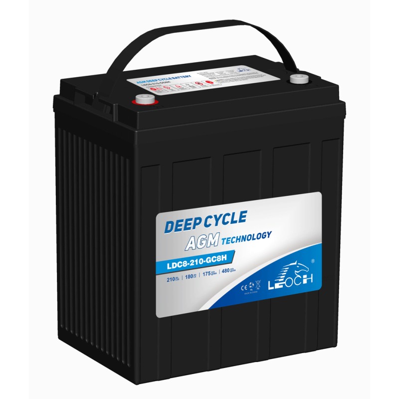 Golfcar-Batterie Leoch LDC8-210-GC8H 8V 210Ah AGM | baterias.com