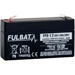 Bateria estacionária UPS Fulbat FP6-1.2 6V 1.2Ah AGM