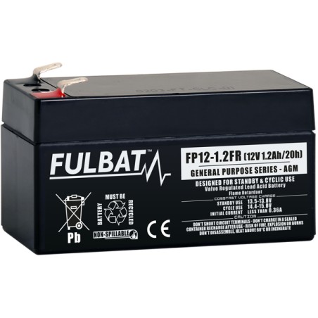 Stationary UPS battery Fulbat FP12-1.2FR 12V 1.2Ah AGM