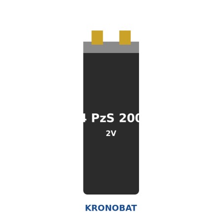 Traction cell Kronobat 4 PzS 200 2V 200Ah
