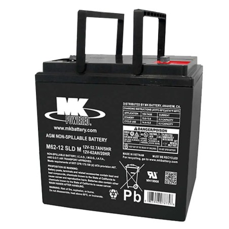 Batería de silla de ruedas MK Powered M62-12 SLD M 12V 65Ah AGM
