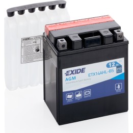 Batteria moto Exide ETX14AHL-BS 12V 12Ah 210A AGM