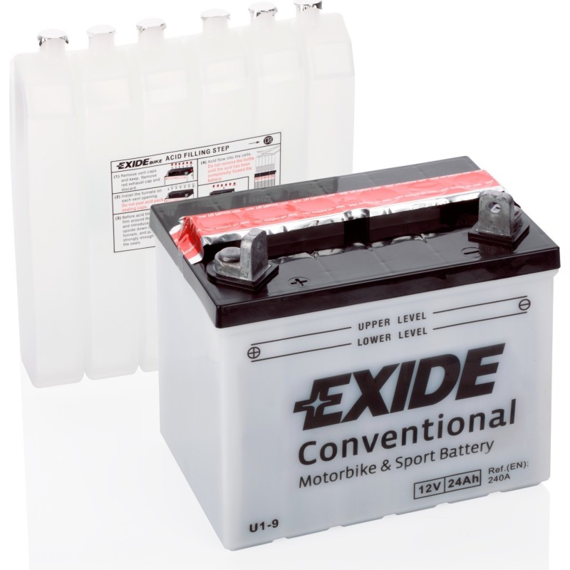 Rasenmäher-Batterie Exide U1-9 12V 24Ah 240A