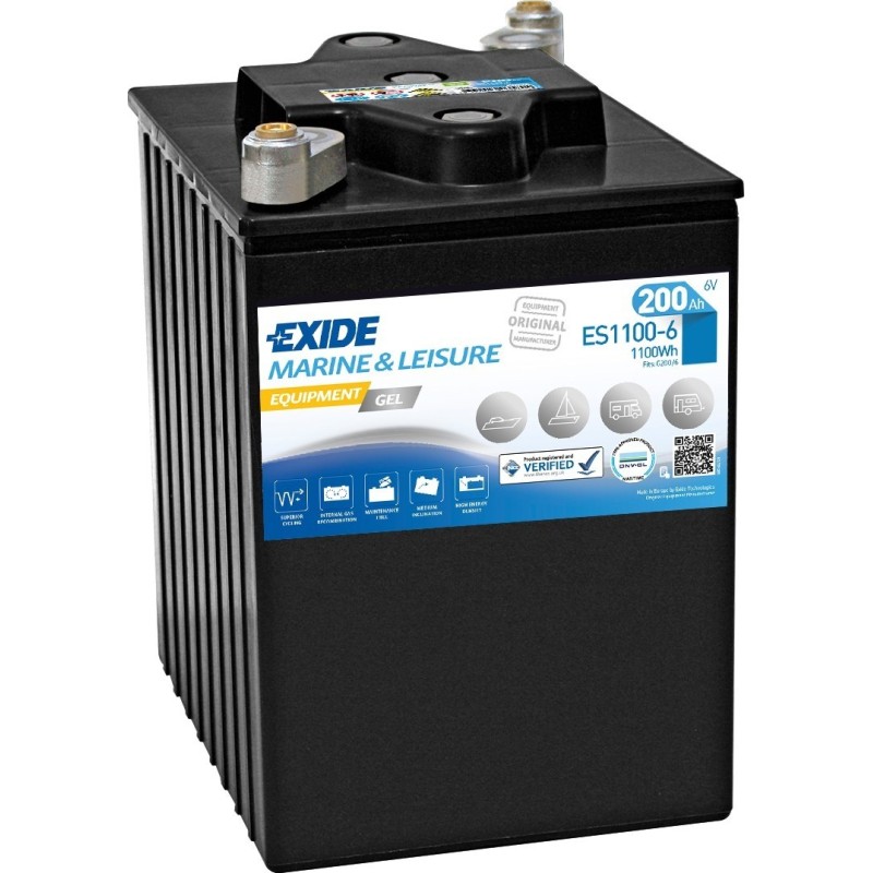 Bateria náutica Exide ES1100-6 6V 200Ah 950A GEL