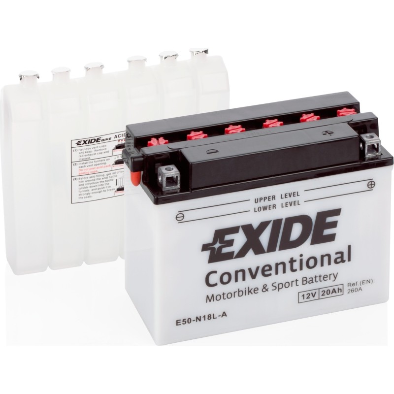 Batería de moto Exide E50-N18L-A 12V 20Ah 260A