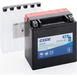 Motorcycle battery Exide ETX16-BS 12V 14Ah 215A AGM