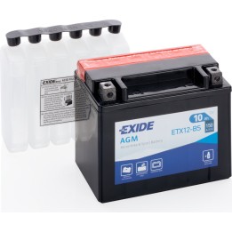 Motorradbatterie Exide ETX12-BS 12V 10Ah 150A AGM | baterias.com