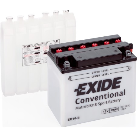 Motorcycle battery Exide EB16-B 12V 19Ah 190A