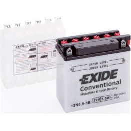 Motorcycle battery Exide 12N5.5-3B 12V 6Ah 45A