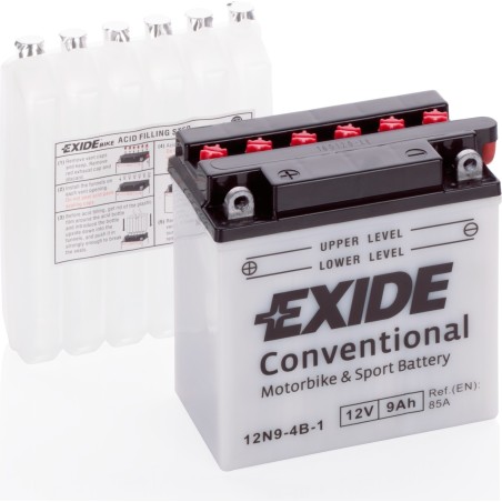 Batteria moto Exide 12N9-4B-1 12V 9Ah 85A