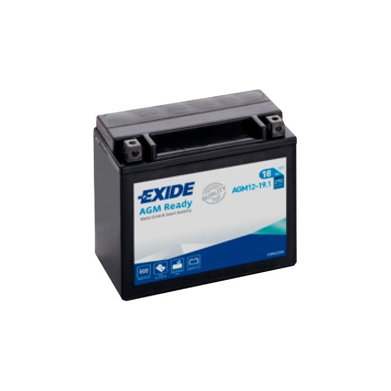 Motorcycle battery Exide AGM12-19.1 12V 18Ah 270A AGM