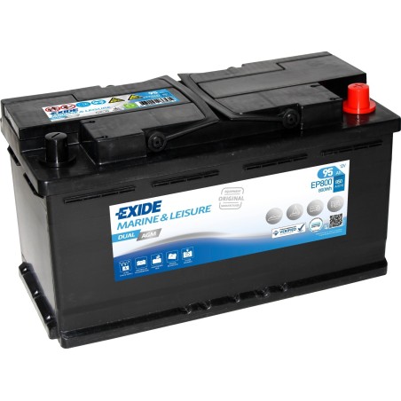 Batterie marine Exide EP800 12V 95Ah 850A AGM
