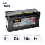 Bateria de carro Fulmen FA1000 12V 100Ah 900A – dados principais