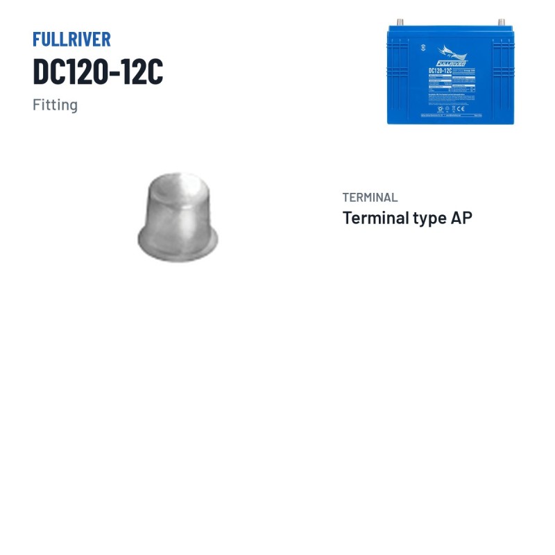 Batería náutica Fullriver DC120-12C 12V 120Ah 750A AGM – borne y sujeción