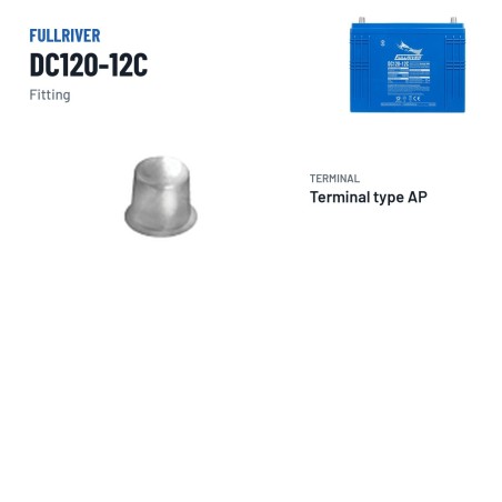 Batería náutica Fullriver DC120-12C 12V 120Ah 750A AGM – borne y sujeción