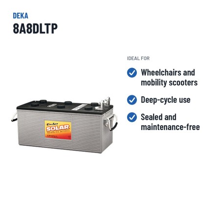 Rollstuhlbatterie Deka 8A8DLTP 12V 245Ah AGM – empfohlene Einsatzbereiche