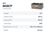 Rollstuhlbatterie Deka 8A4DLTP 12V 198Ah AGM – technische Daten