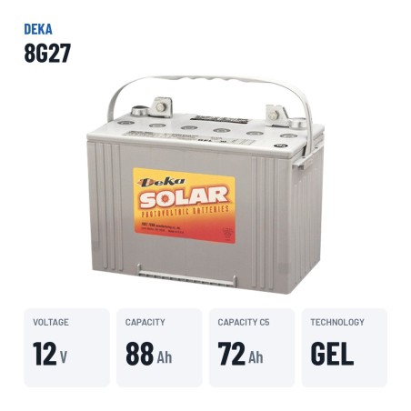 Batería de silla de ruedas Deka 8G27 12V 88Ah GEL – datos clave