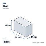 Bateria de cadeira de rodas Deka 8G31 12V 97.6Ah GEL – medidas 328 × 172 × 237 mm