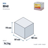Batteria per carrozzina Deka 8G40 12V 40Ah GEL – dimensioni 197 × 168 × 175 mm