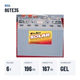 Batterie fauteuil roulant Deka 8GTE35 6V 196Ah GEL – caractéristiques clés