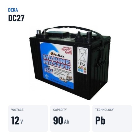 Batteria per carrozzina Deka DC27 12V 90Ah – dati principali